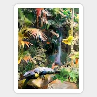 Rainforest Iguana Sticker